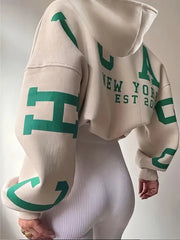 Luna – oversize uzun kollu kapüşonlu sweatshirt
