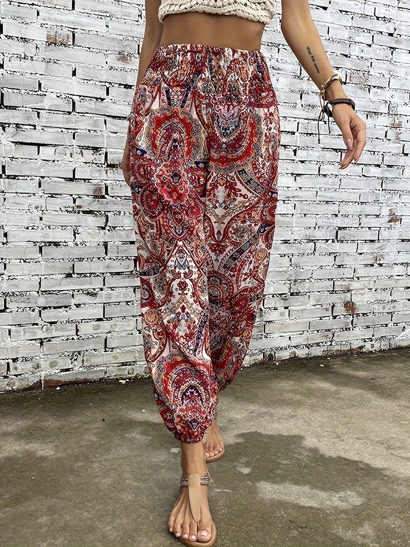 Marit | Etnik Grafik Boho Pantolon