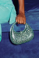 Strass Süslemeli Akrilik Clutch