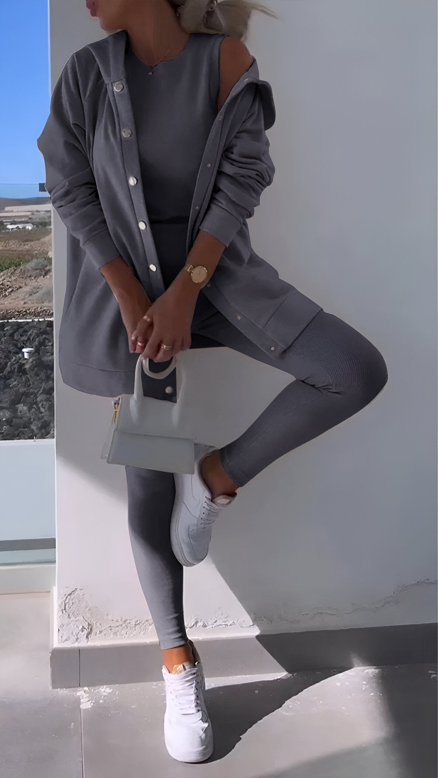 Cosyset - kapüşonlu sweatshirt ile hırka