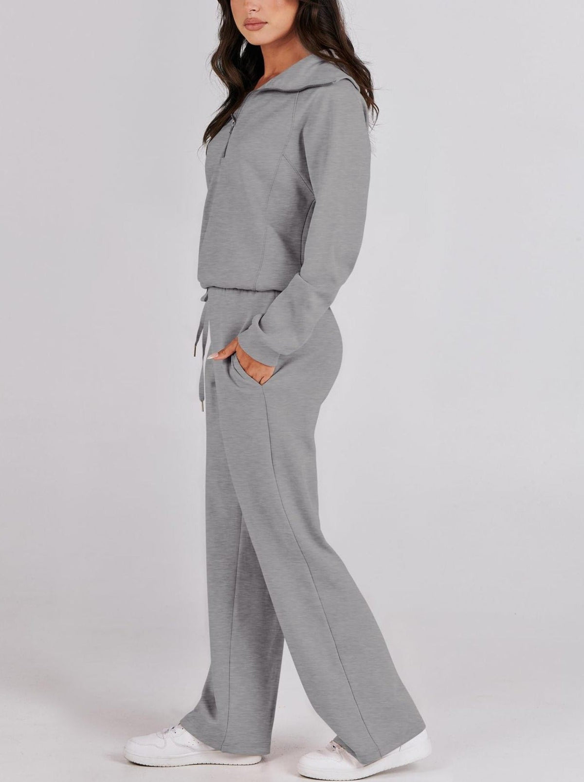 Jenny | Trendy Fermuarlı ve Rahat Set Kıyafeti