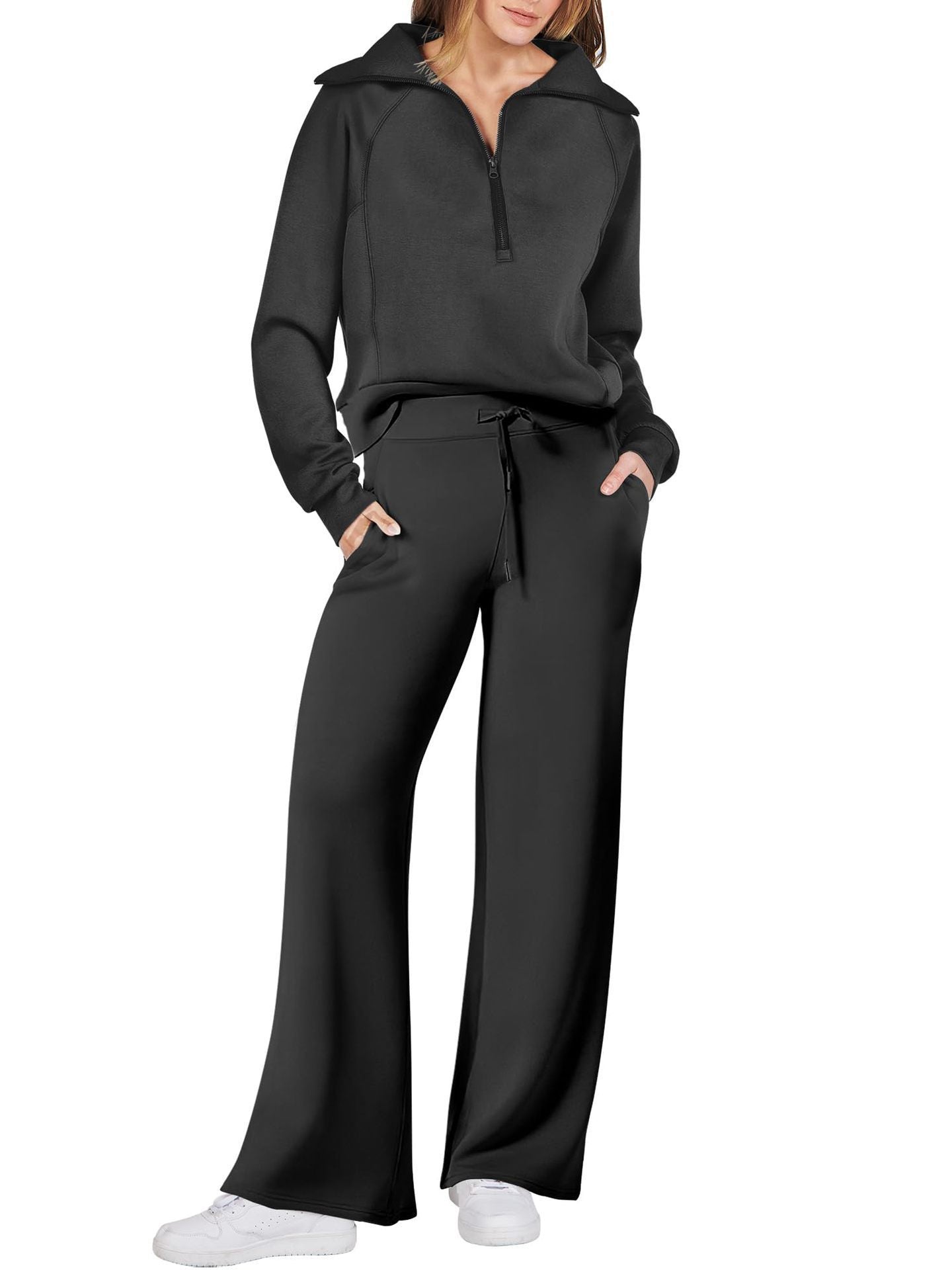Jenny | Trendy Fermuarlı ve Rahat Set Kıyafeti