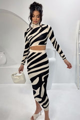 Zebra Desenli „Lena“ Triko Takımı
