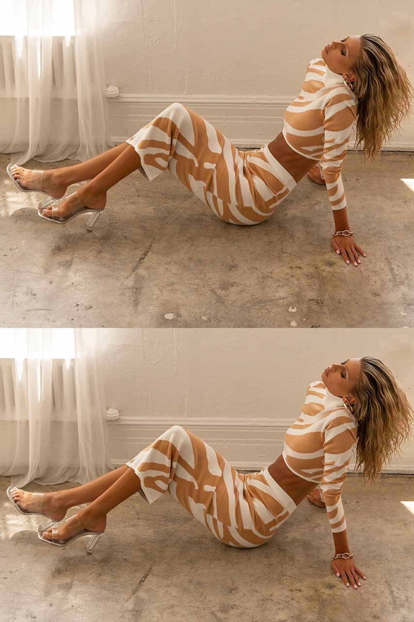 Zebra Desenli „Lena“ Triko Takımı
