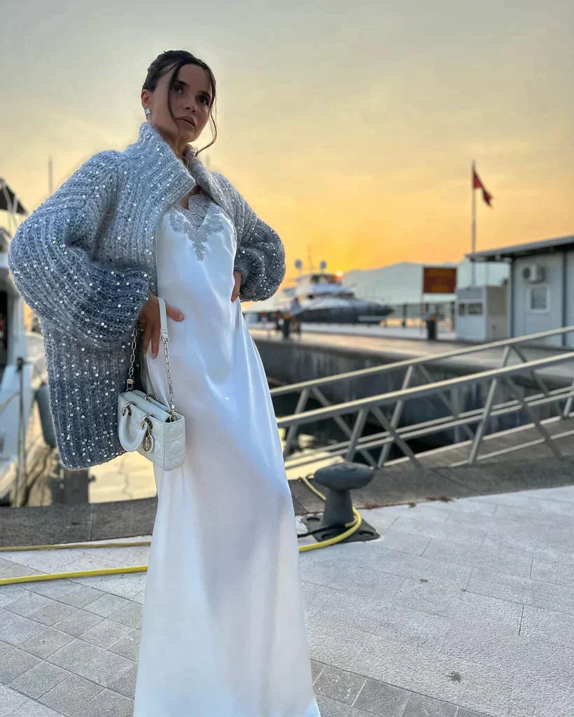 Vera - Parıltılı Şık İpek Triko Kazak